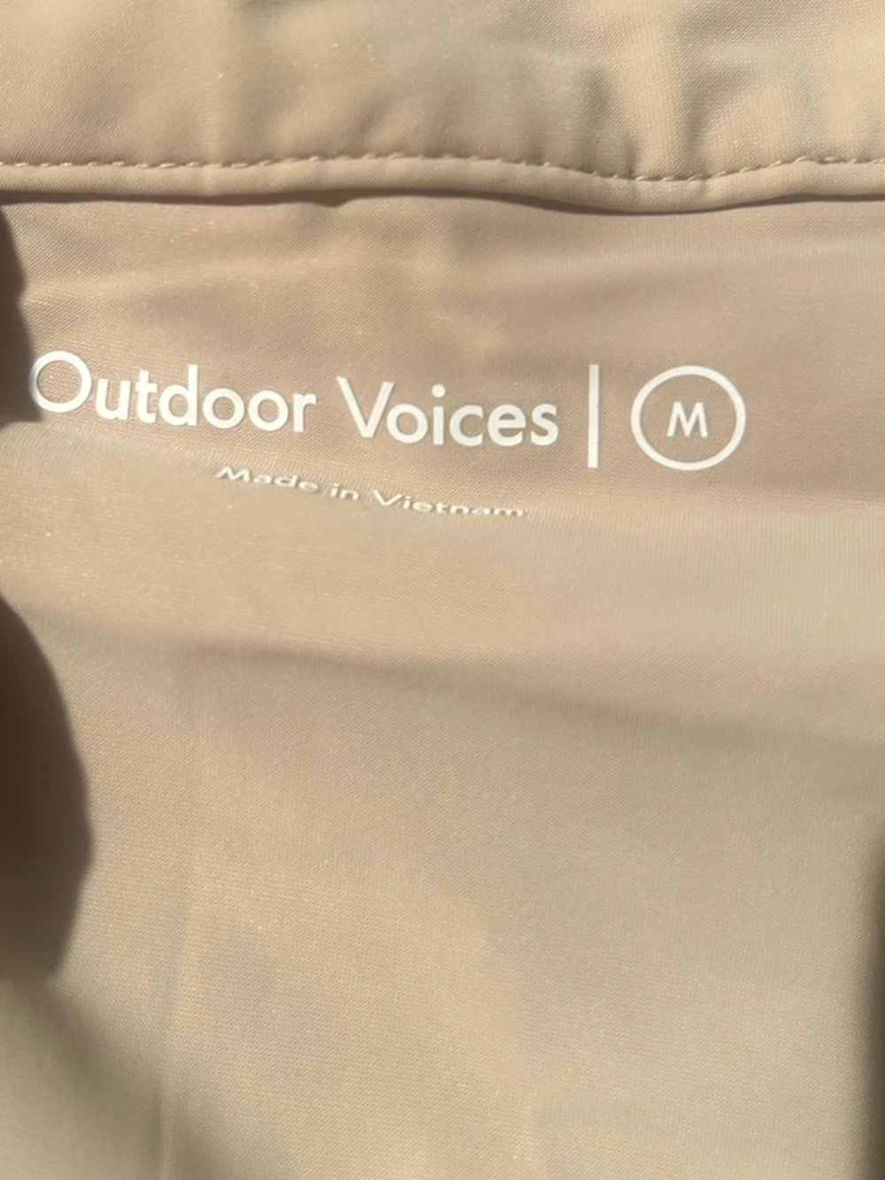 Outdoor Voices Tan and Yellow Patterned Skirt Skort Size Medium